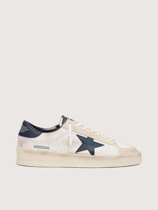 Zapatillas Stardan para hombre en ante beige con estrella azul