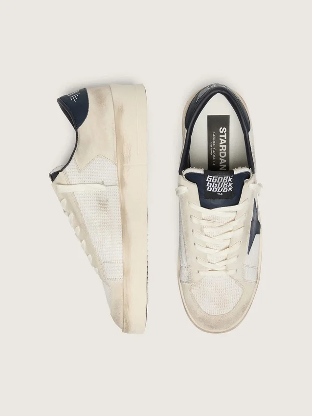 Zapatillas Stardan para hombre en ante beige con estrella azul