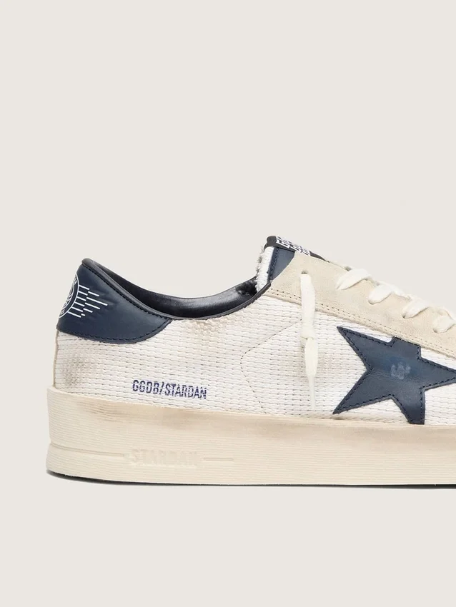 Zapatillas Stardan para hombre en ante beige con estrella azul