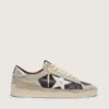 Zapatillas Stardan para hombre en ante y piel con estrella de piel y lengüeta metálica en el talón