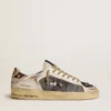 Zapatillas Stardan para hombre en napa y malla con lengüeta del talón de piel de potro con estampado de leopardo
