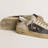 Zapatillas Stardan para hombre en napa y malla con lengüeta del talón de piel de potro con estampado de leopardo