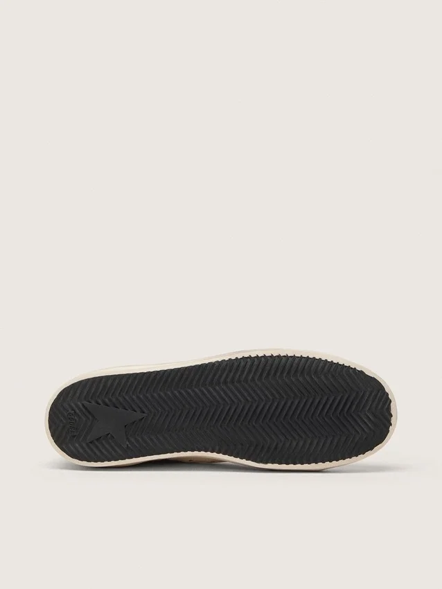 Zapatillas Stardan para hombre en piel blanca con estrella y lengüeta en el talón de piel con estampado de serpiente en verde militar