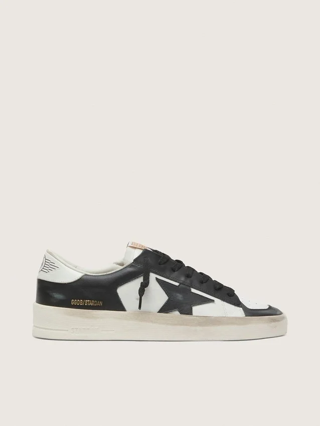 Zapatillas Stardan para hombre en piel blanca y negra