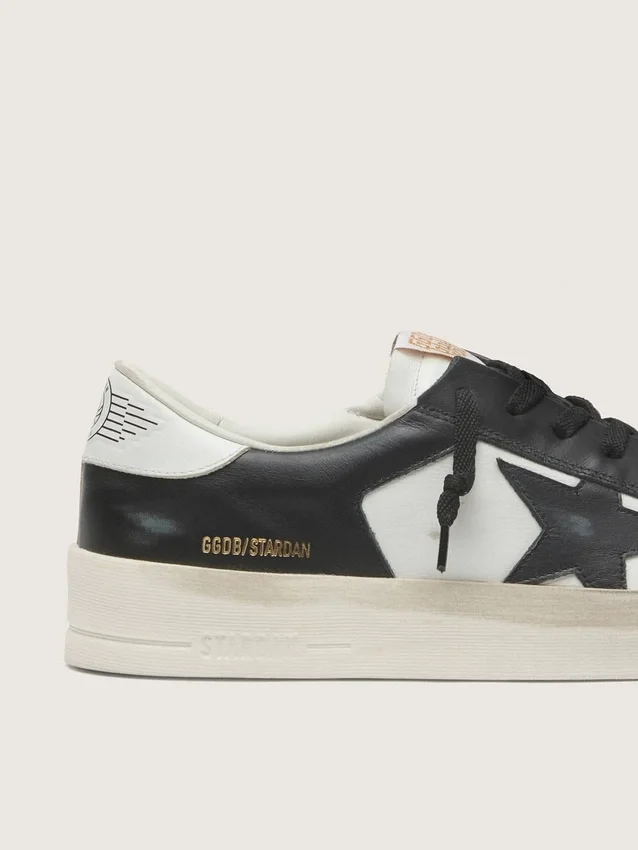 Zapatillas Stardan para hombre en piel blanca y negra