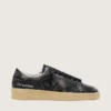 Zapatillas Stardan para hombre en piel negra con estrella y lengüeta en el talón de piel negra