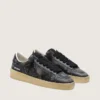 Zapatillas Stardan para hombre en piel negra con estrella y lengüeta en el talón de piel negra