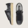 Zapatillas Stardan para hombre en piel negra con estrella y lengüeta en el talón de piel negra