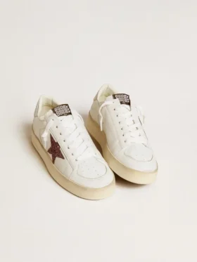 Zapatillas Stardan para mujer en napa con estrella brillante y lengüeta del talón de piel metalizada