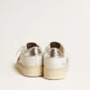 Zapatillas Stardan para mujer en napa con estrella brillante y lengüeta del talón de piel metalizada