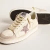 Zapatillas Stardan para mujer en napa y ante con estrella rosa brillante y lengüeta en el talón