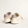Zapatillas Stardan para mujer en napa y ante con estrella rosa brillante y lengüeta en el talón