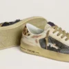 Zapatillas Stardan para mujer en napa y malla con lengüeta en el talón de piel de potro con estampado de leopardo