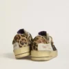 Zapatillas Stardan para mujer en napa y malla con lengüeta en el talón de piel de potro con estampado de leopardo