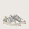 Zapatillas Stardan para mujer en piel blanca y purpurina