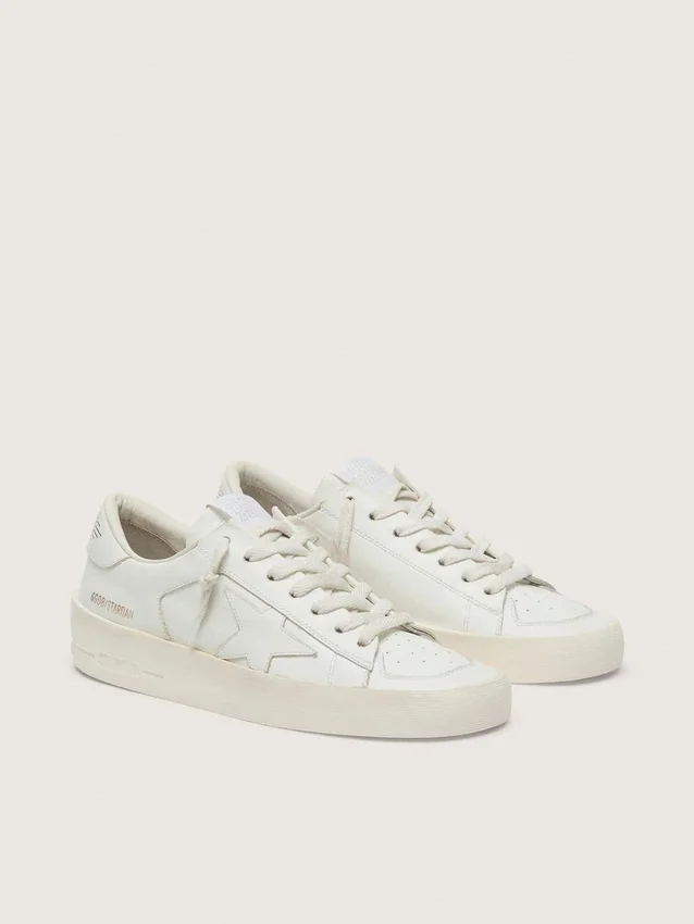Zapatillas Stardan para mujer en piel totalmente blanca
