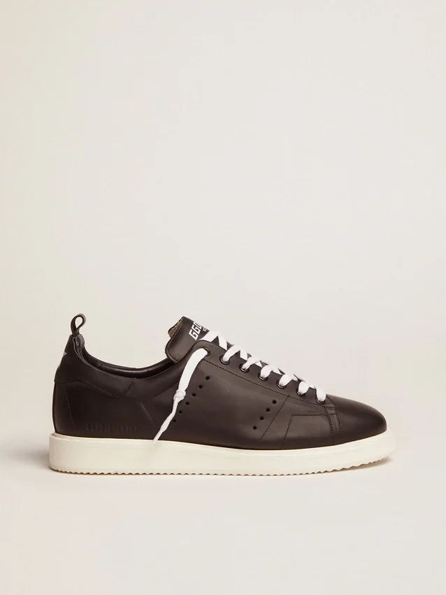 Zapatillas Starter para hombre de piel con estrella estampada en la lengüeta del talón