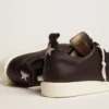 Zapatillas Starter para hombre de piel con estrella estampada en la lengüeta del talón