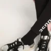 Zapatillas Super-Star de piel plateada con inserciones de ante