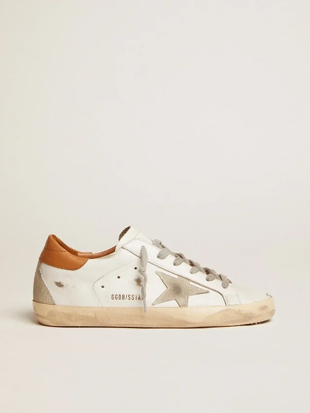 Zapatillas Super-Star para mujer con estrella de ante y lengüeta marrón en el talón