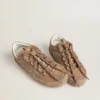 Zapatillas Super-Star Ski para hombre en ante Dolmias y caramelo, con estrella y lengüeta en el talón de nubuck marmolado
