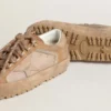 Zapatillas Super-Star Ski para hombre en ante Dolmias y caramelo, con estrella y lengüeta en el talón de nubuck marmolado