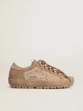 Zapatillas Super-Star Ski para mujer en ante Dolmias y caramelo, con estrella y lengüeta del talón de nubuck marmolado