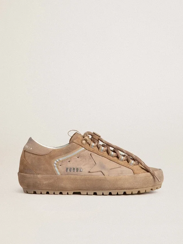 Zapatillas Super-Star Ski para mujer en ante Dolmias y caramelo, con estrella y lengüeta del talón de nubuck marmolado