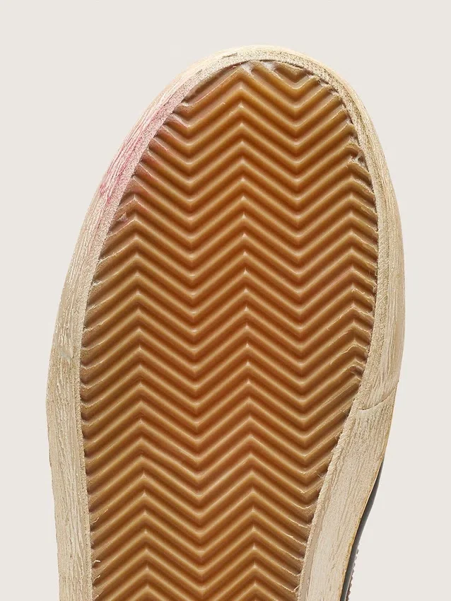 Zapatillas tipo «Slide» LAB para hombre en ante color tabaco con cristales y estrella de ante color tabaco