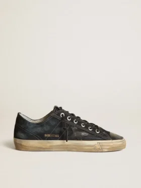 Zapatillas V-Star en denim azul medianoche con estrella y puntera de piel negra