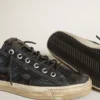 Zapatillas V-Star en denim azul medianoche con estrella y puntera de piel negra