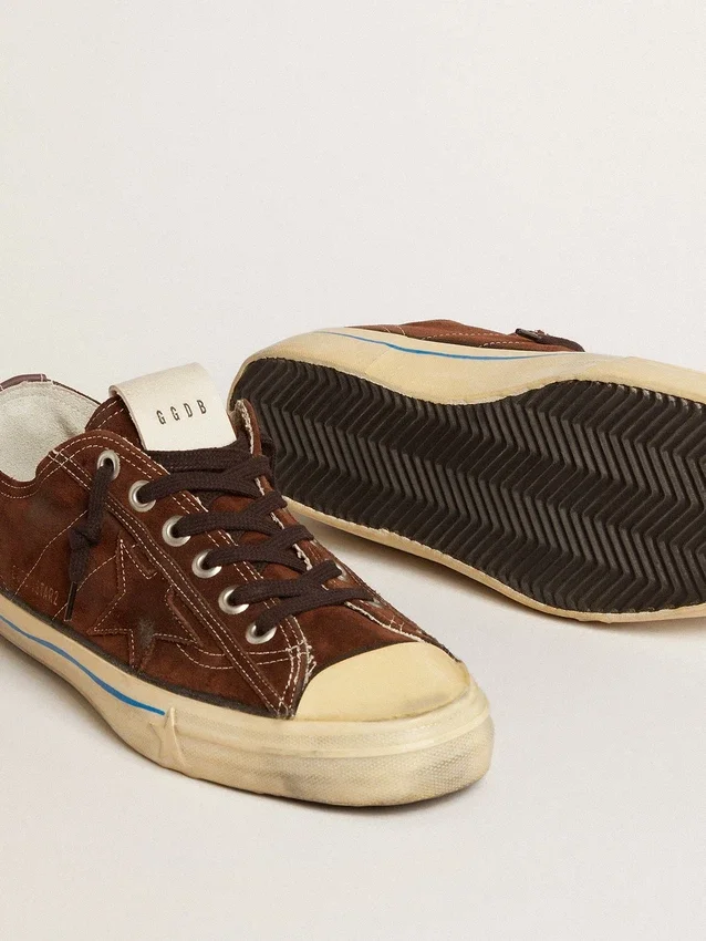 Zapatillas V-Star LTD para hombre en ante marrón oscuro con estrella tono sobre tono