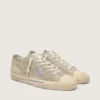 Zapatillas V-Star para hombre en ante gris paloma con estrella de piel metalizada plateada