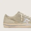 Zapatillas V-Star para hombre en ante gris paloma con estrella de piel metalizada plateada