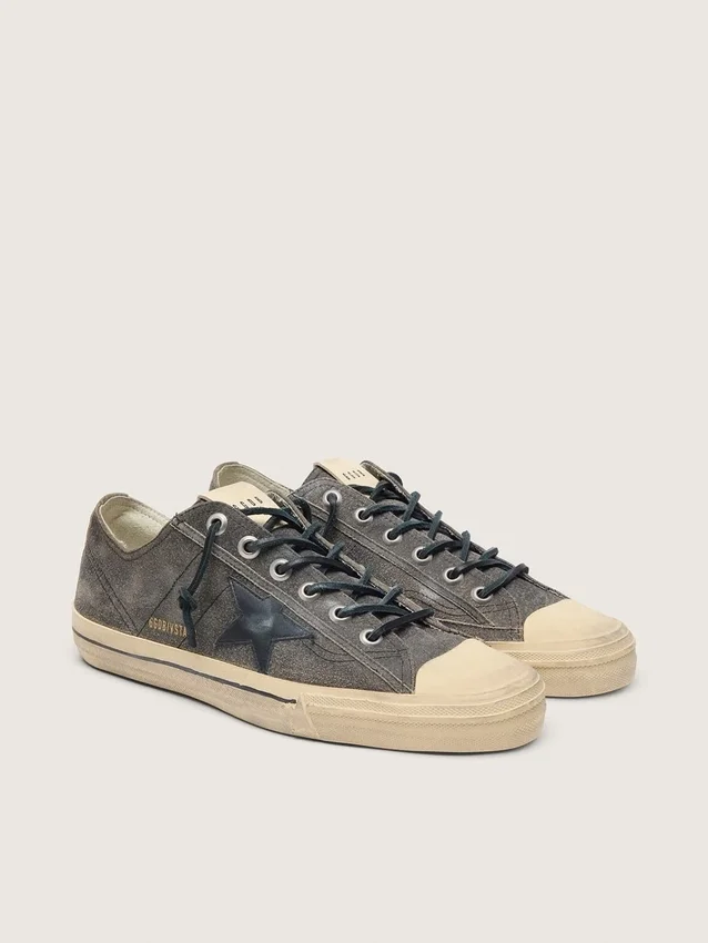 Zapatillas V-Star para hombre en ante negro con estrella de piel negra