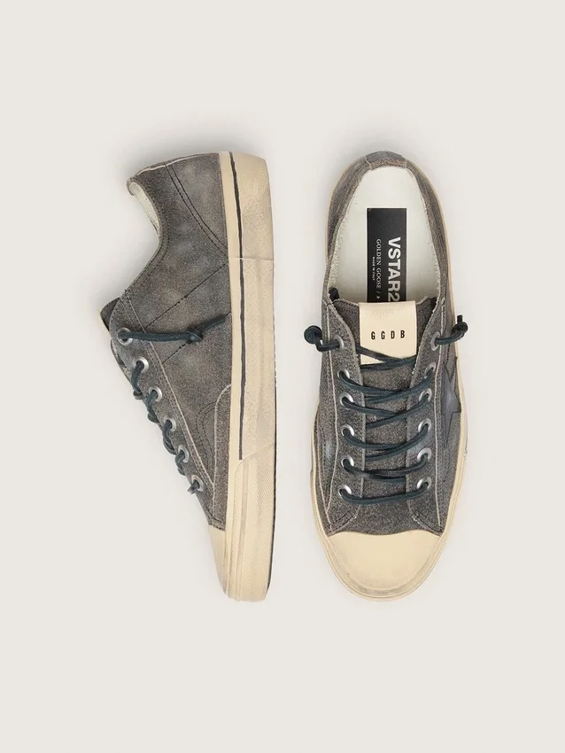 Zapatillas V-Star para hombre en ante negro con estrella de piel negra
