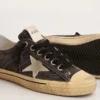 Zapatillas V-Star para hombre en lona negra con estrella y talón en gris hielo