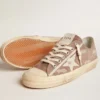 Zapatillas V-Star para mujer en ante gris paloma con estrella de piel gris claro