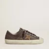 Zapatillas V-Star para mujer en nubuck marrón con estrella de ante color tabaco