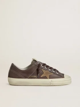 Zapatillas V-Star para mujer en nubuck marrón con estrella de ante color tabaco