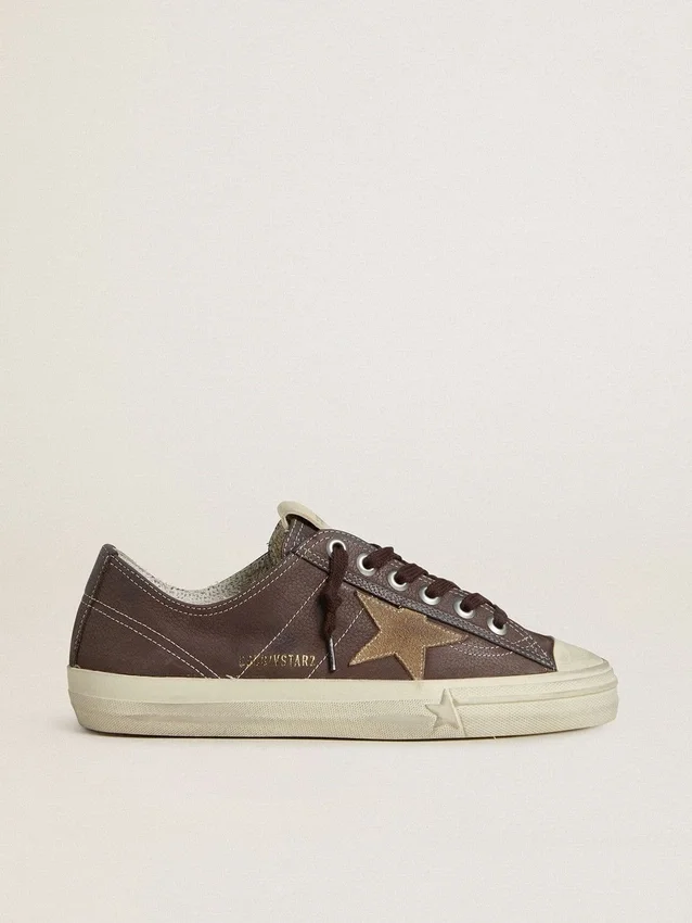 Zapatillas V-Star para mujer en nubuck marrón con estrella de ante color tabaco