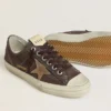 Zapatillas V-Star para mujer en nubuck marrón con estrella de ante color tabaco
