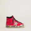 Zapatillas Young Francy con lentejuelas, estrella de ante gris hielo y cordones con estampado animal