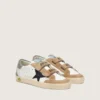 Zapatillas «Young Old School» con estrella de piel negra e inserciones de ante beige y verde