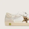 Zapatillas «Young Old School» de napa con estrella de piel de potro con estampado de leopardo e inserciones de piel