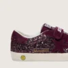 Zapatillas «Young Old School» en color burdeos brillante con estrella de ante burdeos y lengüeta en el talón