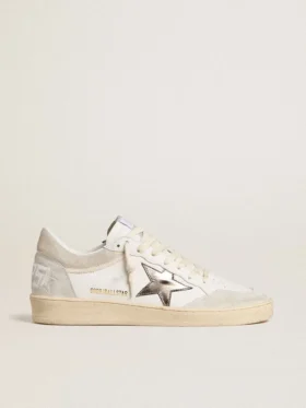 Zapatos Ball Star para mujer con estrella de piel metalizada y lengüeta del talón de piel brillante