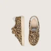 Zapatos «Junior Ball Star» de piel de potro con estampado de leopardo, estrella de cuero blanco y lengüeta en el talón