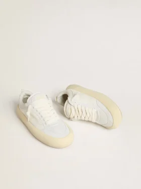 Zapatos Space-Star Cube para mujer en piel blanca con estrella perforada