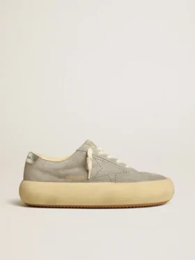 Zapatos Space-Star para mujer en ante gris hielo con estrella perforada